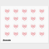 Sticker Rond Coeur en points (Feuille)