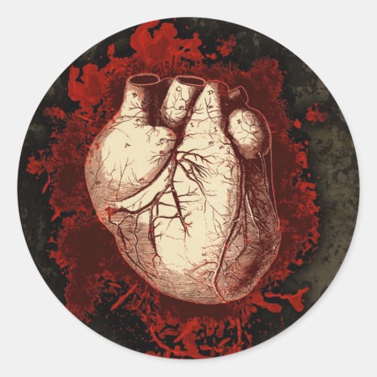 Sticker Rond Coeur et bec (Devant)