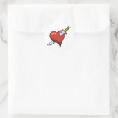 Sticker Rond Coeur et Dagger (Sac)