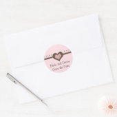 Sticker Rond Cœur et Volutes (Enveloppe)