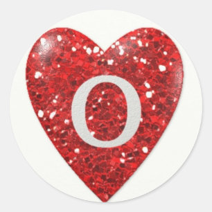 Sticker Rond Coeur étincelant O
