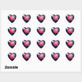 STICKER ROND CŒUR FIER EN CUIR (Feuille)