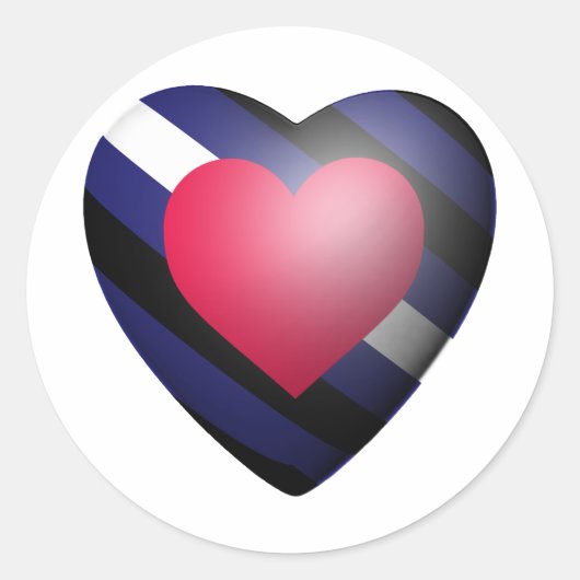STICKER ROND CŒUR FIER EN CUIR (Devant)