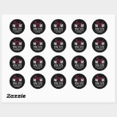 Sticker Rond Coeur Fier Marching Band Maman Comme Une Maman Rég (Feuille)