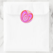 Sticker Rond Coeur fou par pwrflwr (Sac)
