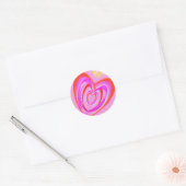 Sticker Rond Coeur fou par pwrflwr (Enveloppe)