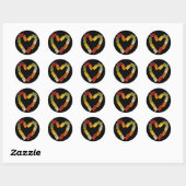 Sticker Rond coeur gommeux (Feuille)