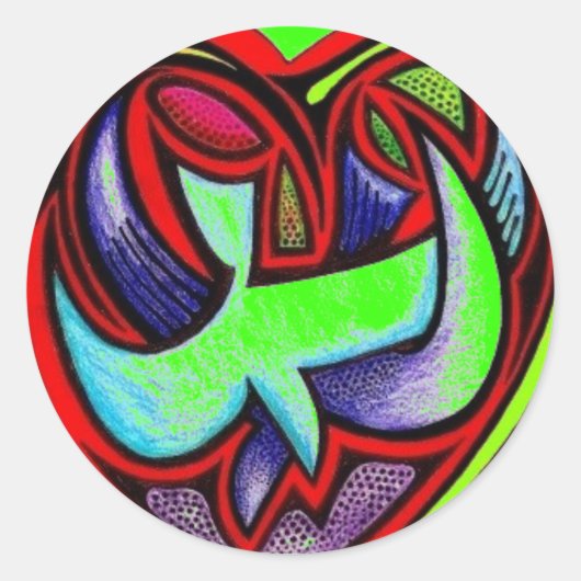 Sticker Rond Coeur intégral de l'amour - Customisé (Devant)