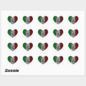 Sticker Rond Coeur Italie (Feuille)