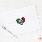 Sticker Rond Coeur Italie (Enveloppe)