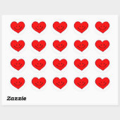 Sticker Rond Coeur (Joyeux visage) (Feuille)