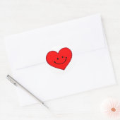 Sticker Rond Coeur (Joyeux visage) (Enveloppe)