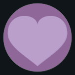 Sticker Rond Coeur lavande<br><div class="desc">Cet autocollant rond présente un coeur de lavande. Cliquez sur le bouton "Personnaliser" pour redimensionner/repositionner l'image du coeur de lavande, modifier la couleur arrière - plan et/ou personnaliser avec votre propre texte. L'autocollant à coeur lavande fonctionne bien comme un ajout de fête aux bouteilles de vin, bonbons ou sacs-cadeaux pour...</div>