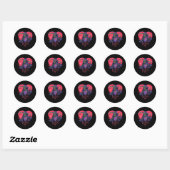 Sticker Rond Coeur Mains Reaper Classique (Feuille)