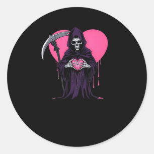 Sticker Rond Coeur Mème classique de la couche mains