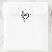 Sticker Rond Coeur musical (Sac)