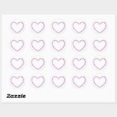 Sticker Rond Coeur pourpre (Feuille)