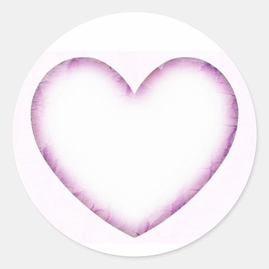 Sticker Rond Coeur pourpre (Devant)
