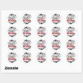 STICKER ROND COEUR RECONNU (Feuille)
