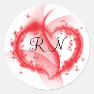 Sticker Rond coeur RN