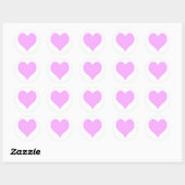 Sticker Rond Coeur rose (Feuille)
