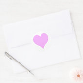Sticker Rond Coeur rose (Enveloppe)