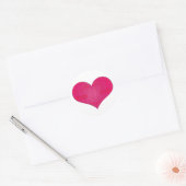 Sticker Rond coeur rose (Enveloppe)