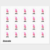 Sticker Rond Coeur rose AMOUR Valentine Gnome (Feuille)