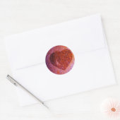 Sticker Rond coeur rose corail (Enveloppe)