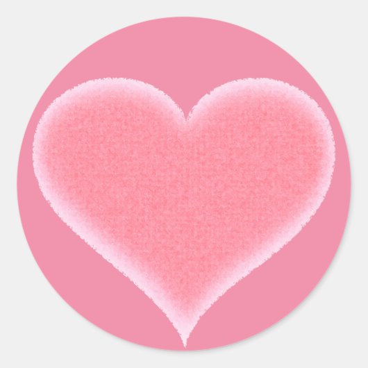 Sticker Rond Coeur rose flou personnalisable (Devant)