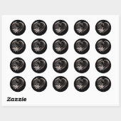 Sticker Rond Coeur rose moderne (Feuille)
