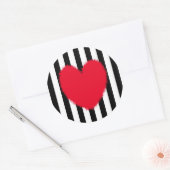 Sticker Rond Coeur rouge (Enveloppe)