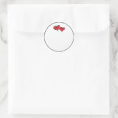 Sticker Rond coeur rouge (Sac)