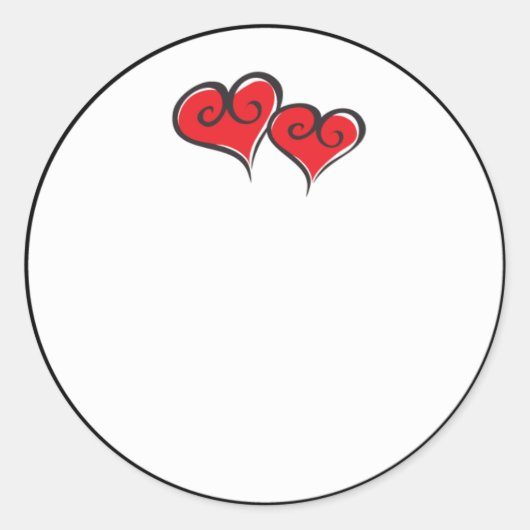Sticker Rond coeur rouge (Devant)
