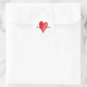 Sticker Rond Coeur rouge (Sac)