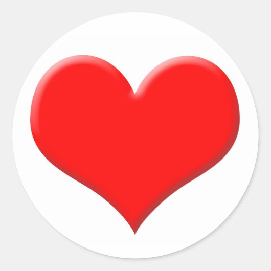 Sticker Rond Coeur rouge (Devant)