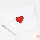 Sticker Rond Coeur rouge (Enveloppe)
