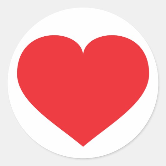 Sticker Rond Coeur rouge (Devant)