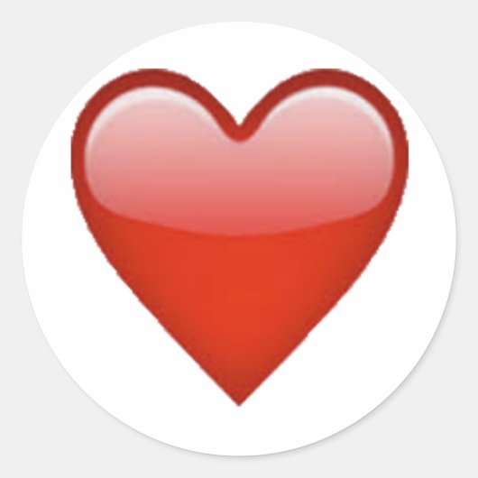 Sticker Rond Coeur rouge - Emoji (Devant)