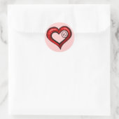 Sticker Rond Coeur roux (Sac)