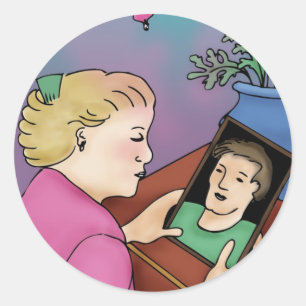 Sticker Rond Coeur saignant