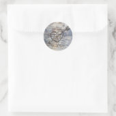 Sticker Rond Coeur sculpté en bois Inséparables mariage Faveur (Sac)