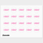 Sticker Rond Coeur sweet sixteen (Feuille)