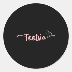 Sticker Rond Cœur Tootsie Noël Grand-mère Femmes Fête des Mères