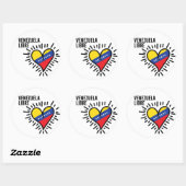 Sticker Rond Coeur vénézuélien (Feuille)