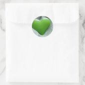 Sticker Rond Coeur vert (Sac)