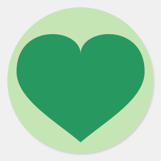Sticker Rond Coeur vert (Devant)