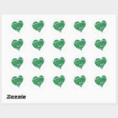 Sticker Rond Coeur vert (étreignez un arbre) (Feuille)