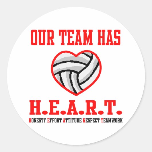 Sticker Rond Coeur VolleyChick (Devant)