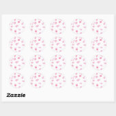 Sticker Rond Coeurs (Feuille)